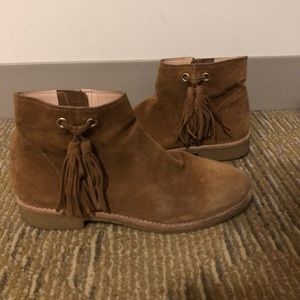Kate Spade Tan Suede Ankle Booties